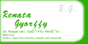 renata gyorffy business card